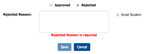 Reason required